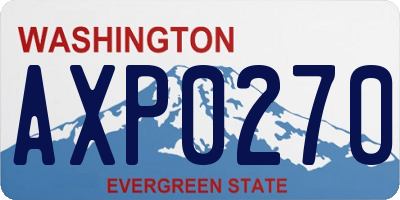 WA license plate AXP0270