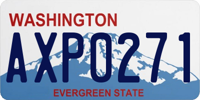 WA license plate AXP0271