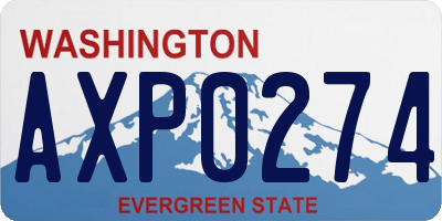 WA license plate AXP0274