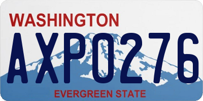 WA license plate AXP0276