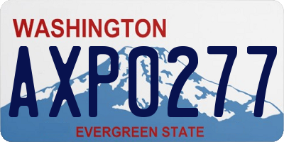 WA license plate AXP0277