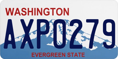 WA license plate AXP0279