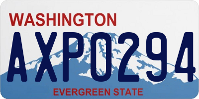 WA license plate AXP0294