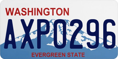 WA license plate AXP0296