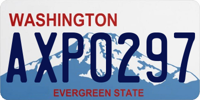 WA license plate AXP0297