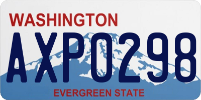 WA license plate AXP0298