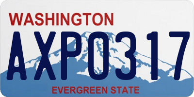 WA license plate AXP0317