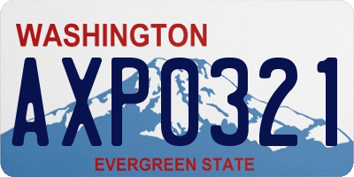 WA license plate AXP0321