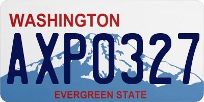 WA license plate AXP0327