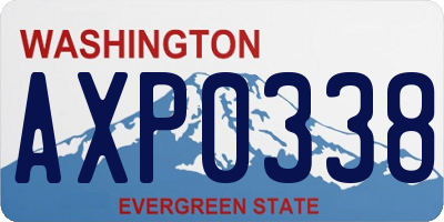 WA license plate AXP0338