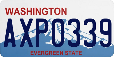 WA license plate AXP0339