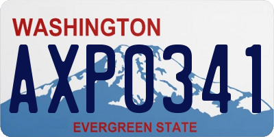 WA license plate AXP0341