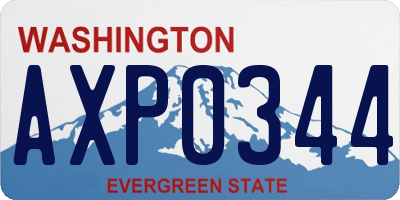 WA license plate AXP0344