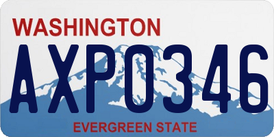 WA license plate AXP0346