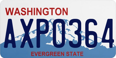 WA license plate AXP0364