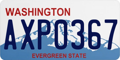 WA license plate AXP0367