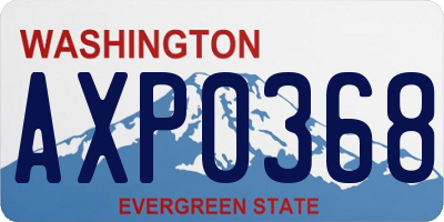 WA license plate AXP0368