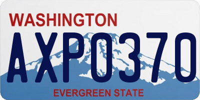 WA license plate AXP0370