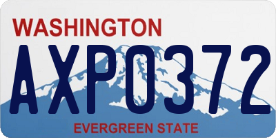 WA license plate AXP0372