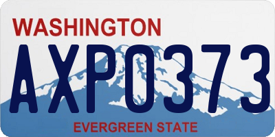 WA license plate AXP0373