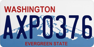 WA license plate AXP0376
