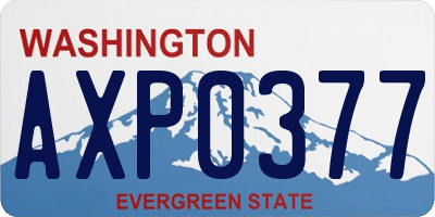 WA license plate AXP0377