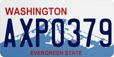 WA license plate AXP0379