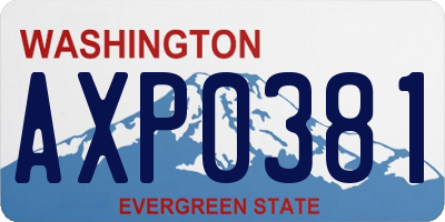 WA license plate AXP0381