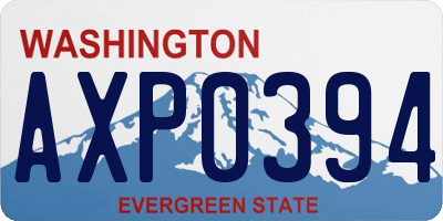 WA license plate AXP0394