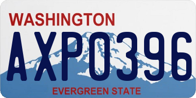 WA license plate AXP0396