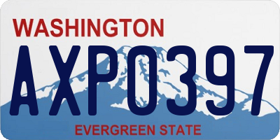 WA license plate AXP0397
