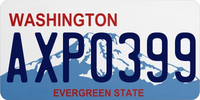 WA license plate AXP0399