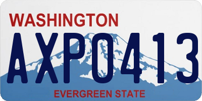 WA license plate AXP0413