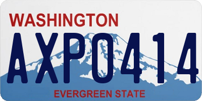WA license plate AXP0414