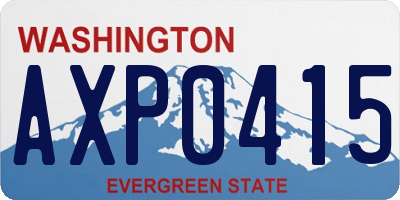 WA license plate AXP0415