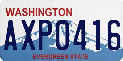 WA license plate AXP0416