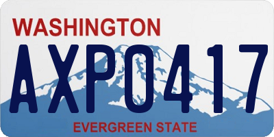 WA license plate AXP0417