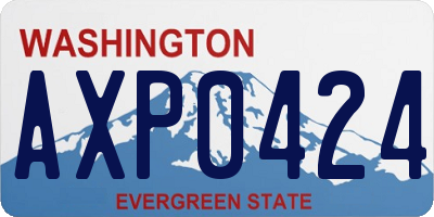 WA license plate AXP0424