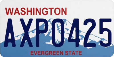 WA license plate AXP0425