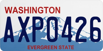 WA license plate AXP0426