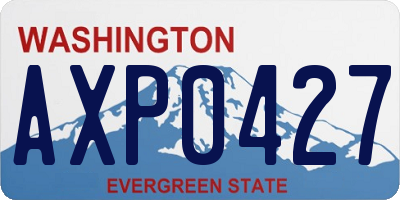 WA license plate AXP0427