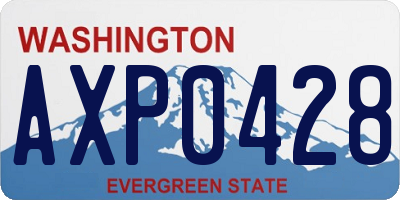 WA license plate AXP0428