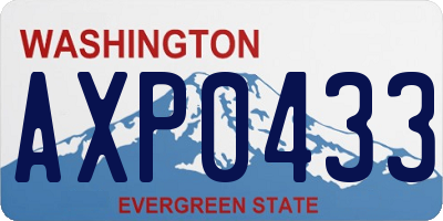 WA license plate AXP0433