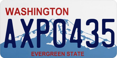 WA license plate AXP0435