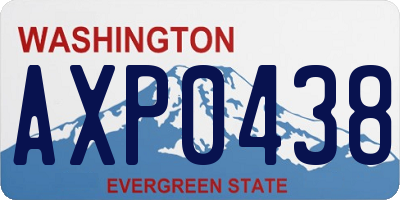 WA license plate AXP0438