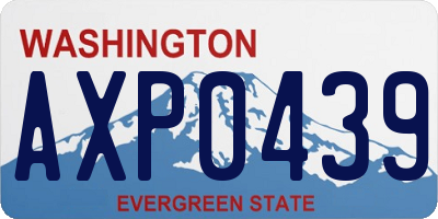 WA license plate AXP0439