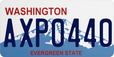 WA license plate AXP0440