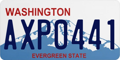 WA license plate AXP0441