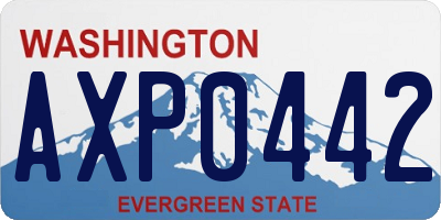 WA license plate AXP0442