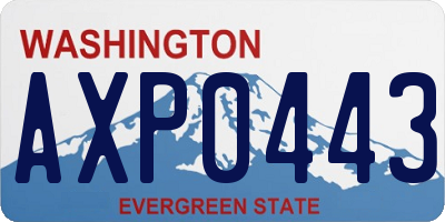 WA license plate AXP0443